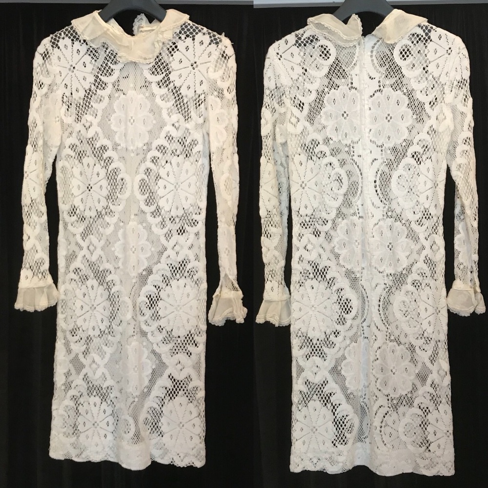 Vintage white 1960’s Mini Dress sz XS/S